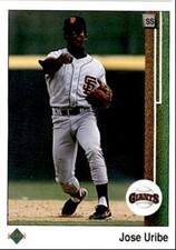 1989 Upper Deck Jose Uribe , San Francisco Giants #181