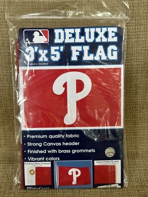 Philadelphia Phillies MLB 3’ x 5’ Double Sided Flag Printed Flag New In Package - Image 1 of 4