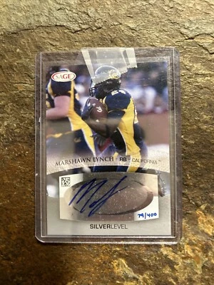 2007 SAGE Auto Football Auto Silver 79/400 Marshawn Lynch #A33 Rookie Auto RC - Image 1 of 2