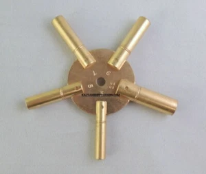 Chiave 5en1 Odd per Tuo Pendolo, Horloge. Chiave Remontage. IN Ottone KD89 - Picture 1 of 2