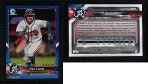 2018 Bowman Chrome Prospects Blue Refractor /150 Ronald Acuna Jr #BCP1 Rookie RC