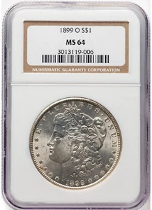 1899 O Morgan Silber Dollar NGC MS-64 - Bild 1 von 2
