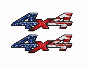4x4 Truck Side Decals American Flag Red White and Blue Truck Graphics KM084NOR - Foto 1 di 1