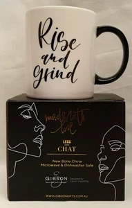 "Rise and Grind" Less Chat Coffee Mug in Gift Box - Foto 1 di 1