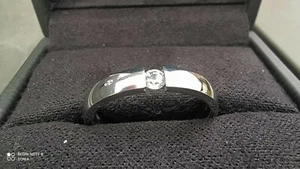 💍Edelstahl Solitär Ring 3mm Silber Zirkonia💎 16 Verlobung Hochzeit+Ringbox🎁 - Bild 1 von 5