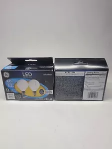 GE LED Decorative Frosted Finish Bulbs 5.5 Watt 60 W Replacement G16 2pk 4bulbs - Picture 1 of 1