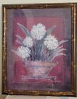 White Flowers in a Pot Framed Art Print by Joyce Combs 20x16"
