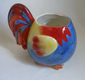HARRY UND DAVID KEKSDOSE BODEN HAHN HUHN ROT BLAU NUR BODEN - Bild 1 von 5