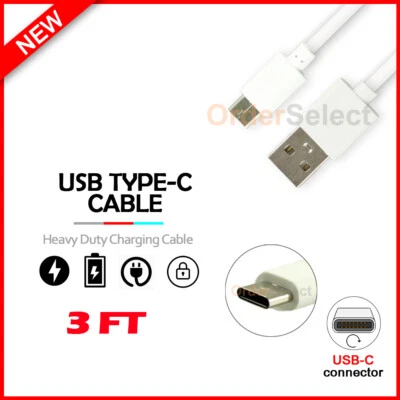 USB Type-C Rapid Cable Cord for LG Escape Plus/G5/G6/G6+/G7 ThinQ/G8 G8X ThinQ - Image 1 of 4