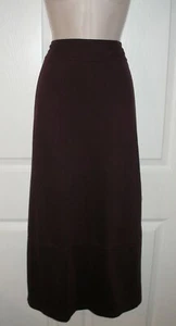 Liz Claiborn Women's Small Long Straight Skirt Dark Purple Slit in Back New - Picture 1 of 7