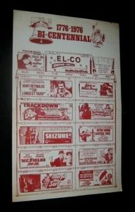 Orignl 1976 Shattuck Oklahoma EL-CO Drive-In Calendar LONGEST YARD BURT REYNOLDS - Picture 1 of 1