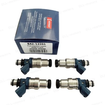 4X DENSO Fuel injectors For Toyota Tacoma 2.4L 1995-2000 I4 23250-75040 NEW - Изображение 1 из 4