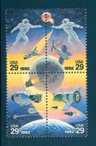 US 2631-2634 Space Accomplishments, 1992, Block/4, Mint NH - Picture 1 of 1