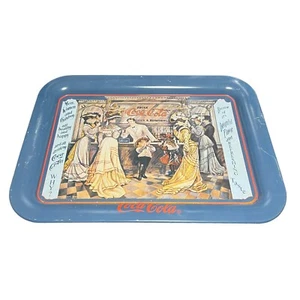 Vassoio Coca Cola "Soda Fountain" scena 1990 Ohio Art Company, stampa artistica originale - Foto 1 di 7