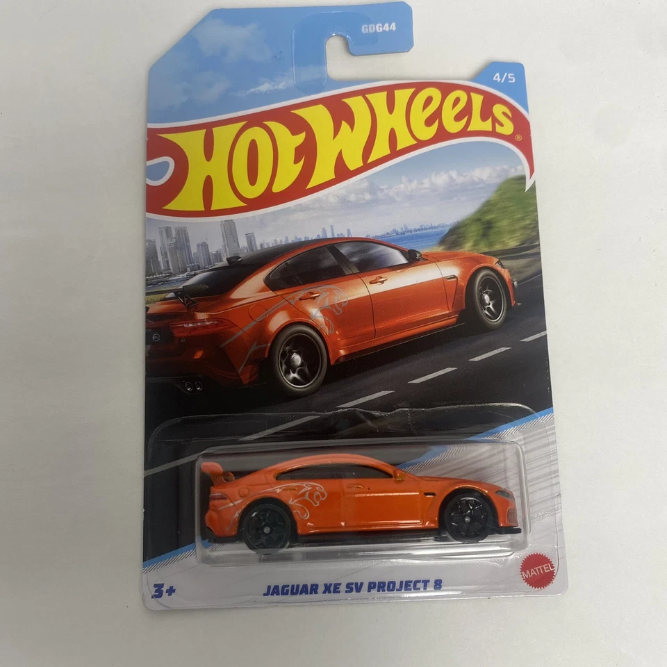HOT WHEELS Jaguar XE SV Project 8 Orange Car Luxury Sedans Series HDH15 2022