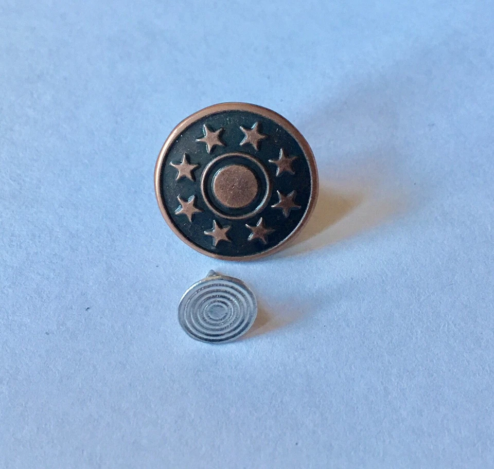  100 Qualitäts Nähfrei Jeansknöpfe 8 Sterne altkupfer 17 mm Ersatzknopf - Bild 1 von 1