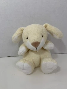 Soft Dreams small plush bunny rabbit beanbag cream white yellow stuffed baby toy - Picture 1 of 4