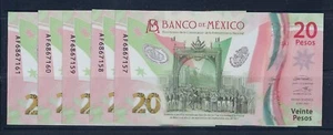 Mex 2021 (5) $20 Pesos Commemorative NEW UNC Serie AF  Polymer  BANK NOTE(BN4)* - Picture 1 of 2