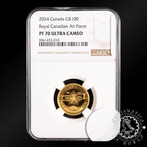 2024 - 1/4 Oz PROOF Oro - Canadian Air Force - CANADÁ - NGC PF70 UC - Picture 1 of 2