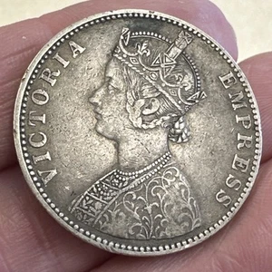 Silbermünze Britisch Indien 1 Rupie 1892 - SIE BEWERTEN! - Bild 1 von 8