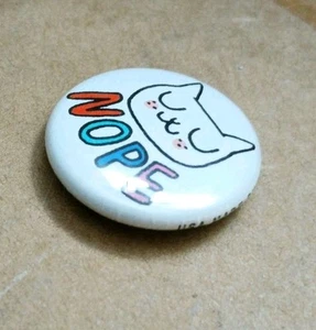Catitude "Nope" Cat Badge/Lapel Pin Gemma Correll - Picture 1 of 3