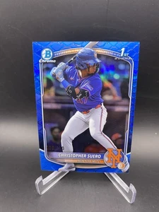 Christopher Suero - 2025 Bowman Chrome Reptilian Blue Refractor /150 Mets - Picture 1 of 3