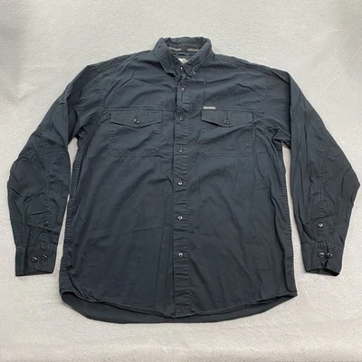 Harley Davidson Shirt Mens Large Black Button Down Moto Biker Long Sleeve - Image 1 of 4