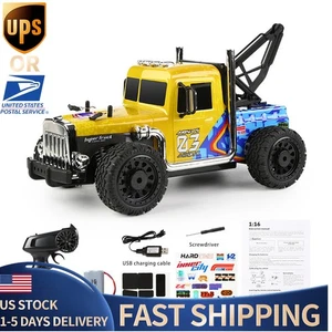 Neu 1:16 RC Big Wheel Drift Tow Truck 4X4 Proportional 2,4 Ghz, Kinder Geschenke - Bild 1 von 17