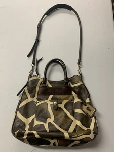 Dooney & Bourke Giraffe Print Satchel Purse / Shoulder Strap Wallet Strap Bin B - Picture 1 of 8