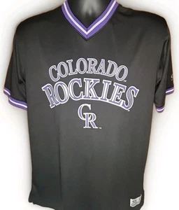 Offizielles MLB Marke Herren schwarz Colorado Rockies Frühling Training T-Shirt Größe M - Bild 1 von 4
