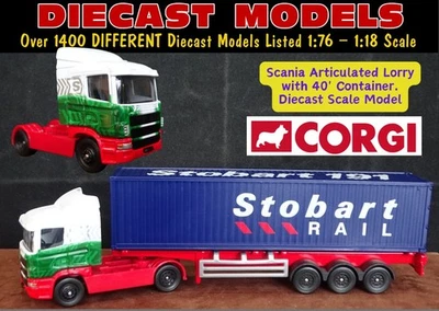 Camión contenedor Corgi Superhaulers Ty86650; Stobart Rail Scania Skeletal 40' Foto 1 de 4
