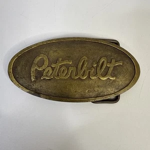 vintage PETERBILT brass Belt Buckle - trucker - Picture 1 of 4