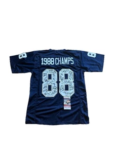 1988 Notre Dame TEAM SIGNED Irish 88 Champs Jersey JSA Wit 33 Autos Holtz Ismail - Picture 1 of 5