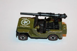 Vintage Wheels REDLINE U.S. Army Jeep Gunslinger Olive Green 1970 - Picture 1 of 6