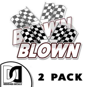 BLOWN Engine Air Cleaner Decal Fits Muscle Blower Race Car Hot Rod 2 PACK - Picture 1 of 3