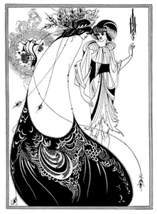 AUBREY BEARDSLEY ILLUSTRAZIONE DI SALOME GONNA PAVONE A3/A2 POSTER RISTAMPA - Foto 1 di 1