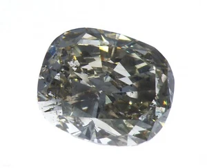 Grauer Diamant natürliche Farbe 1,01 Karat lose kein zertifizierter Kissenschliff - Bild 1 von 2