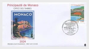 monaco 2024 117 edition Monte Carlo ROLEX Masters sport tennis court 1v FDC PJ - Picture 1 of 1
