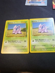Nidoran 55/102 Base Set Rare Vintage Pokemon Card - NM - Picture 1 of 2