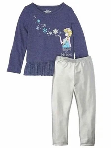 Disney Frozen 2 Toddler Girls Believe In Miracles Blue & Silver Elsa Outfit 2T - Picture 1 of 3