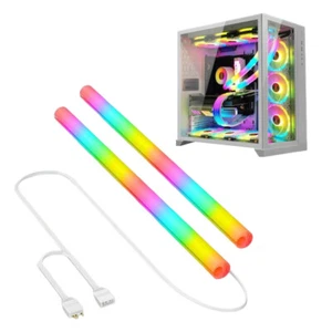 2PCS Water Cooling Hose Tube Silicone Aura Sync 5V 3Pin ARGB Computer Case Decor - Zdjęcie 1 z 15