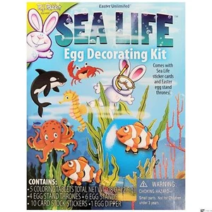 Easter Unlimited Under the Sea Life Fish Easter Coloring 26pc Egg Decorating Kit - Picture 1 of 2