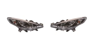 PEUGEOT 207 HATCH & CC BLACK DRL FRONT HEADLIGHTS LIGHTS - Picture 1 of 1
