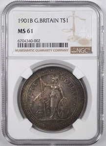 1901B G.BRITAIN T $1 NGC MS 61 - Picture 1 of 2