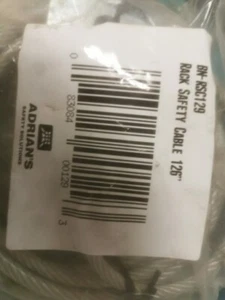 BN-RSC129 Rack Safety Cable 126” Adrian’s Safety Solutions 083084001293 - Picture 1 of 3