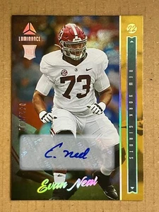 2022 Panini Luminance Rookie Evan Neal #137 Gold Auto /100 RC Giants - Picture 1 of 1