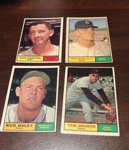 1961 Topps U-Pick #400 - #524  Red Sox Cardinals Tigers Reds Pirates Cubs