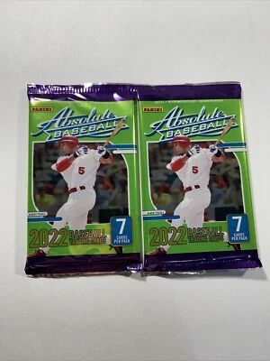 (2) 2022 Panini Absolute Baseball Factory Sealed Pack LOT - 7 Cards Per - Image 1 of 2