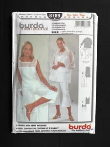 Burda 8789 Misses Jacket-Pants-Tank Top Internationl 2001 Pattern sz 10-20 Uncut - Picture 1 of 2