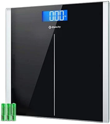 Etekcity digital body weight bathroom scale with step-on technology, 400 pounds - Image 1 of 4